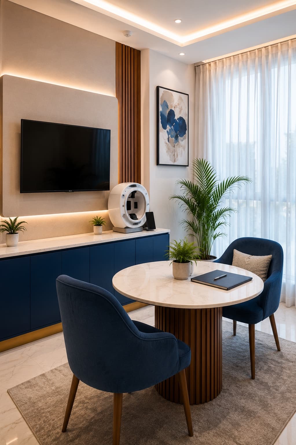 A hair and skin consultation room at The Auraa Care
